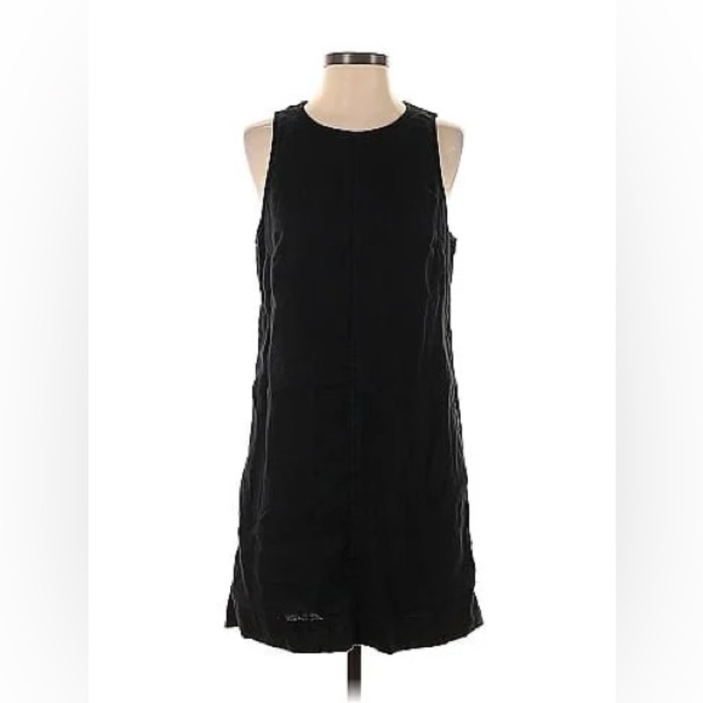 JCrew linen black mini dress